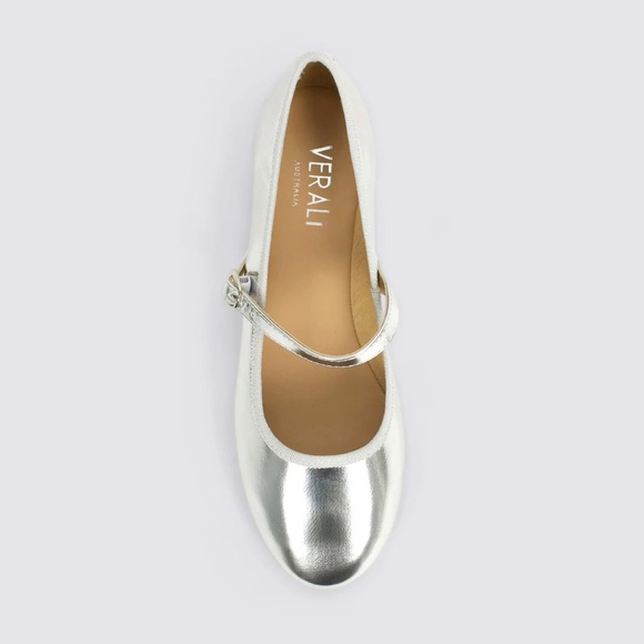 Verali Bami Mary-Jane Flats - Silver Smooth - Picture 3 of 10